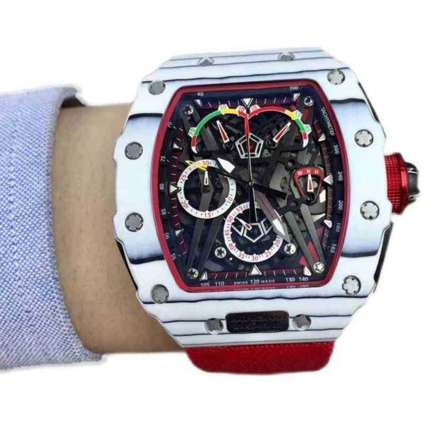 

watches wristwatch luxury richa milles designer red carbon fiber men's automatic mechanical watch calendar personalized tape fashion lu, Slivery;golden