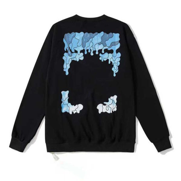 

luxury fashion women's pullover jackets sweatshirts brand offs hoodies women black white sweater men arrow letter print street trend c, Black;brown