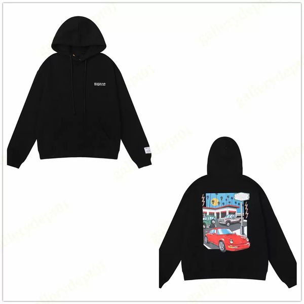 

2022 mens hoodie designer hoodies high street alphabet vintage washed distressed fleeces women sweatshirts splash ink hip hop trend plus siz, Black
