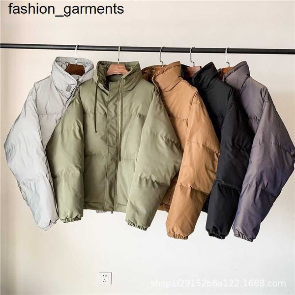 

dsigner warm men's essential fashion brand reflective loose down cotton coat cotton coat men, Black