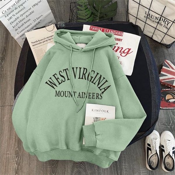

women's hoodies sweatshirts women's winter plus velvet thick hooded sweatshirt letter pullover harajuku loose wild longsleeved kor, Black