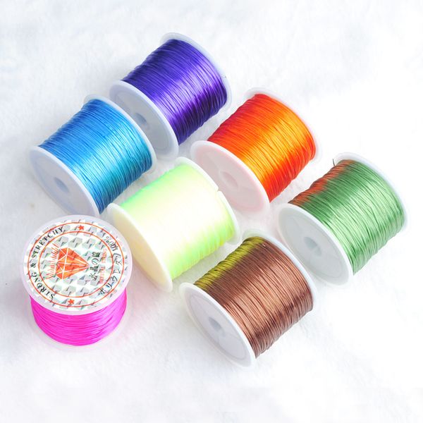 

0.05cm elastic cord string transparent rope elastic thread for jewelry making diy bracelet necklace beaded accessories bh300, White;red