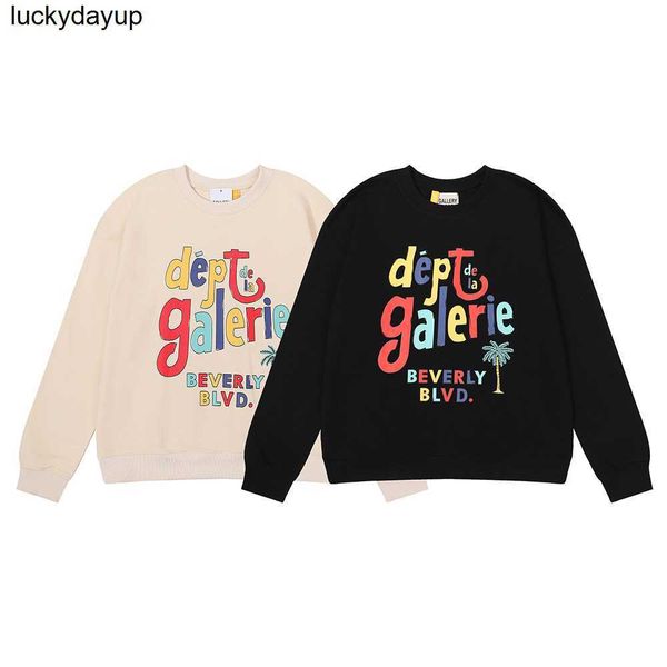 

men's hoodies designer sweatshirts fashion brand galery dept graffiti letter printing men's women's sweater hoodie, Black