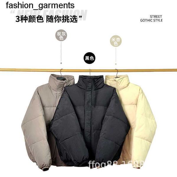 

dsigner men's track essential warm loose down cotton padded jacket men, Black