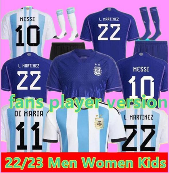 

2022 2023 argentina soccer jersey m e s s i romero dybala fans player version aguero maradona football shirt 22 23 men kids sets uniform arg, Black;yellow