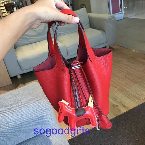

women's designer bags genuine leather picotin lock herme handbags tote bag caring koko women's bag season leisure bucket open vege