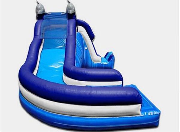 

outdoor games & activities pvc inflatable dolphin slide tarapulin slide amusement park for fun