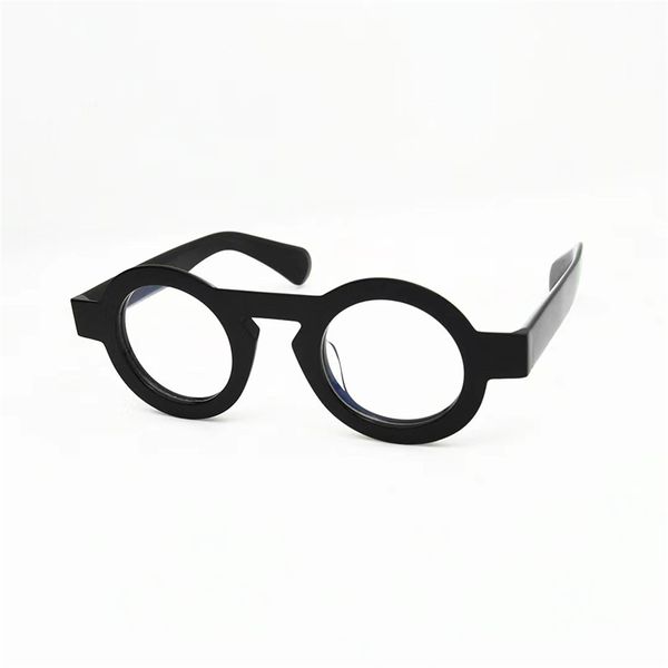 

optical eyeglasses for retro 84 style anti-blue light lens plate round frame glasses with box, White;black
