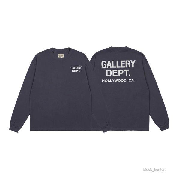 

mens hoodies galery dept designer sweatshirts 22ss autumn winter new wash water used men women's long sleeve t-shirt bottom shirt, Black