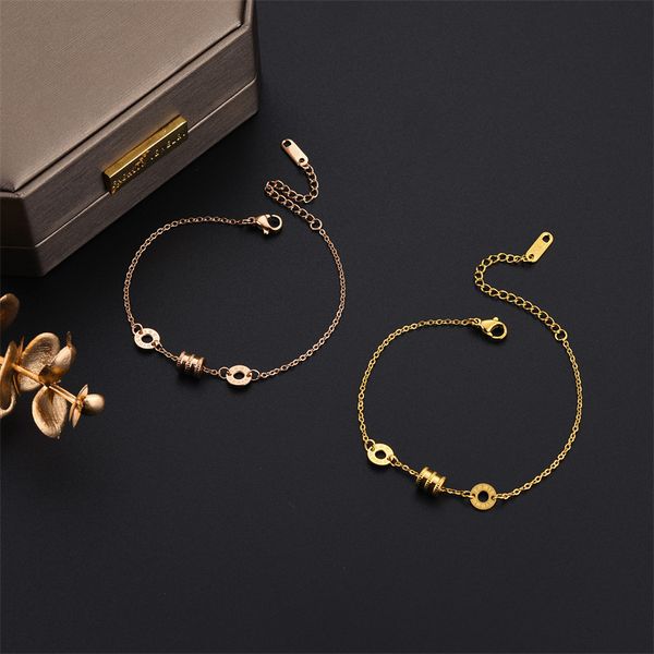 

small waist titanium steel charm bracelets classic fashion lady bracelet never fade jewelry, Golden;silver
