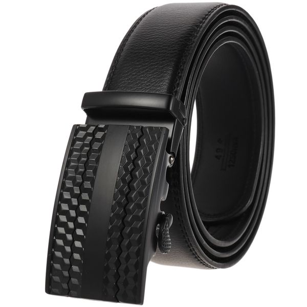 

leather belts for men metal automatic buckle men's belt black luxury male cowhide strap, Black;brown