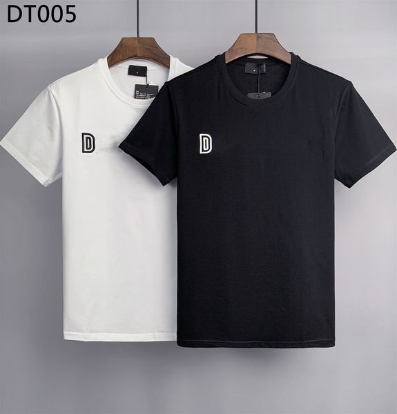 

22ss italy dsq men t-shirt design disco punk tee streetwear letter d2 print t-shirts shorts men's women hip hop harajuku polo shirts t, White;black