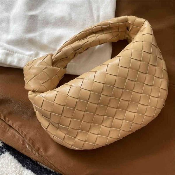 

handbags bottegas explosive fashion venetas bags women's knotted bag hand woven layer cowhide dumpling armpit party
