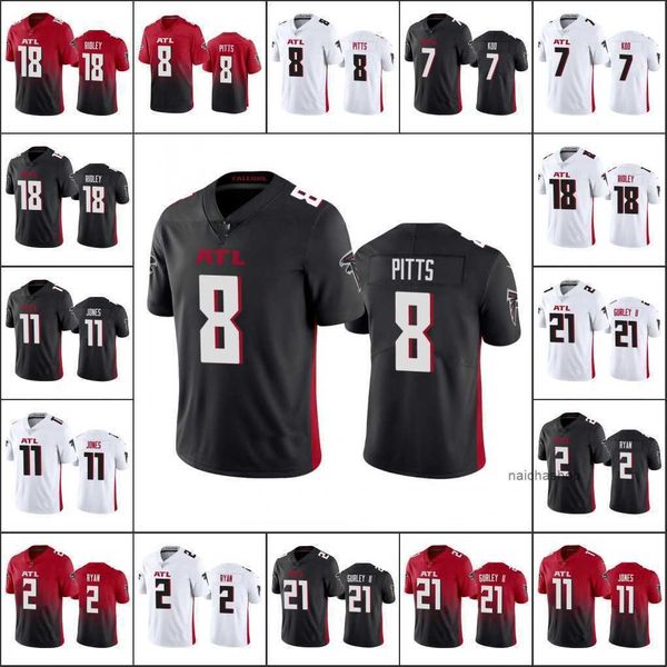 

jersey atlanta''falcons''men #8 kyle pitts 2 matt''ryan 11 julio jones 21 todd gurley ii 7 younghoe koo'&, Black