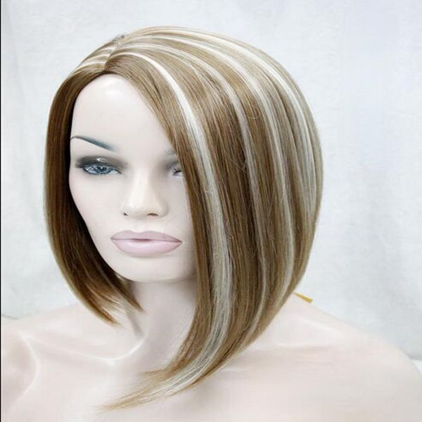 

fashion new women's wig short straight brown natural hair wigs, Black