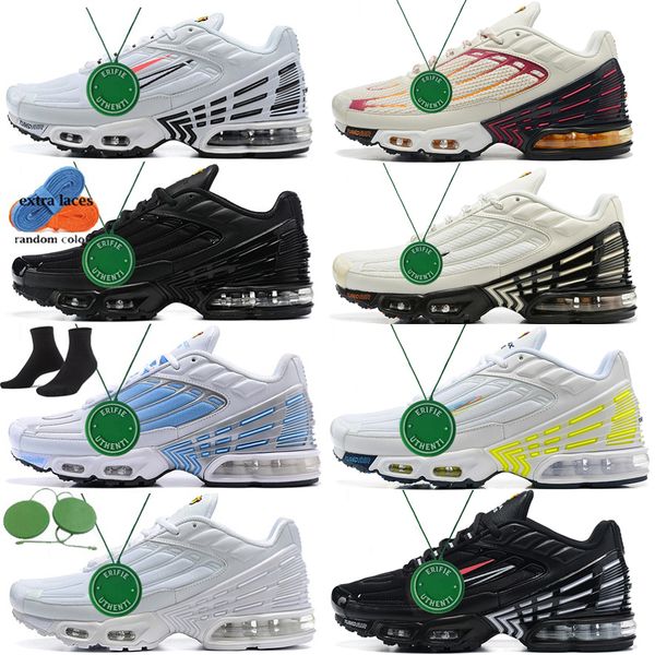 

2023 tn plus 3 shoes for men women tuned iii running shoe laser blue purple gold triple white og black ghost green aqua tnplus tn3 obsidian