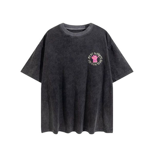 

mens t shirt designer t shirts vintage tshirts hand drawn doodle clothes graphic tee oversized, Gray