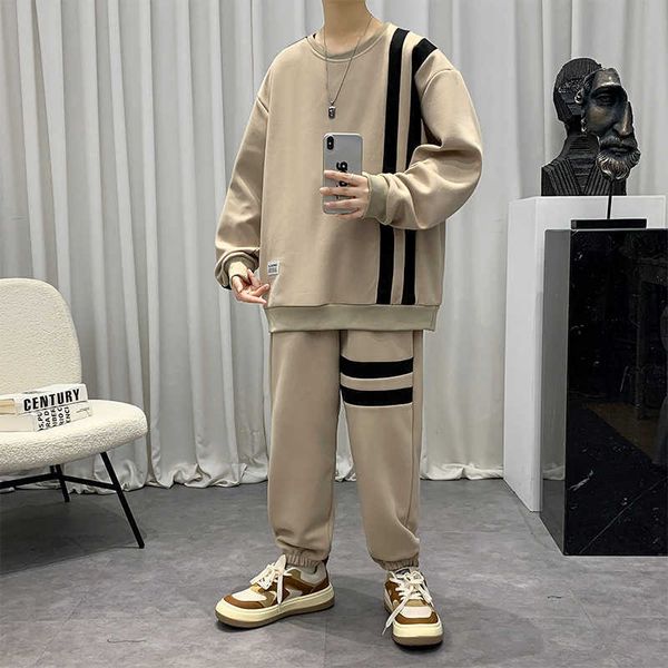 

men's tracksuits oversized hip hop clothes mens sets 2 piece tracksuit men loose punk style high street lazy style casual outfits autum, Gray