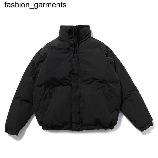

dsigner men's essential thickened warm down cotton jacket men women, Black