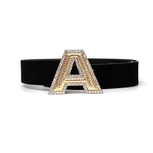 

designer button alphanumeric classic fashion belt diamond belt a1250, Black;brown