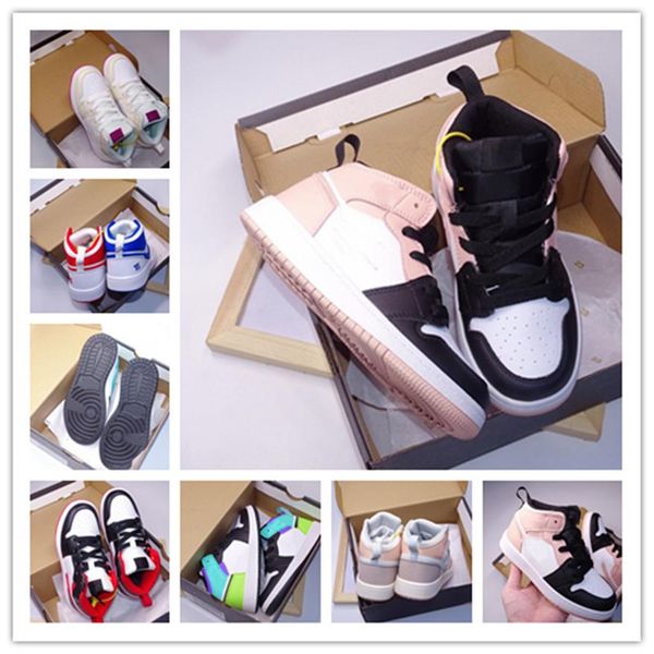 

kids a993 basketball shoes jump children bred sports shoe flydunk designer gym structure tanjun racer boys raptors athletic sneake194e, Black