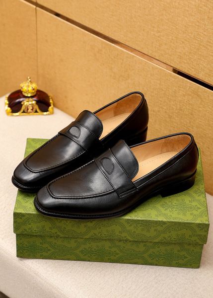 

mens elegant designer wedding party dress shoes men brand mocassin business casual oxford shoes walking slip on flats size 38-45, Black