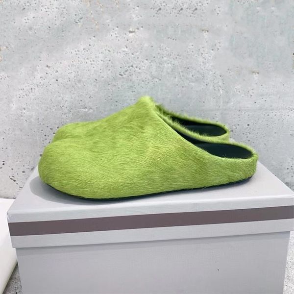 

slippers new round toe slippers women's thick sole hand woven fisherman flat shoes fashionable and comfortable single pedal designer fo, Black
