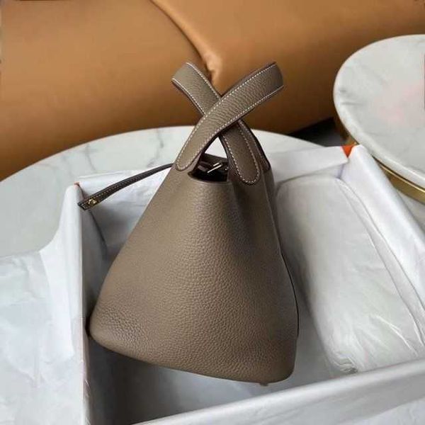

leather original quality handbag hemees picotins designer bags h togo layer cowhide women's vegetable basket portable bucket steamed 5k
