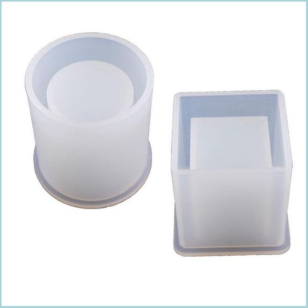 

molds sile mold diy pen holder container making mods brush pencil vase translucent resin clay craft round square drop delivery 2021 j dhkwo