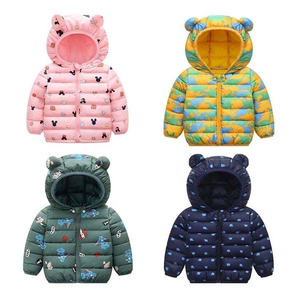 

jackets autumn winter baby kids solid outerwear infants boys girls hooded jacket coats clothing christmas cotton padded clothes 220928, Blue;gray