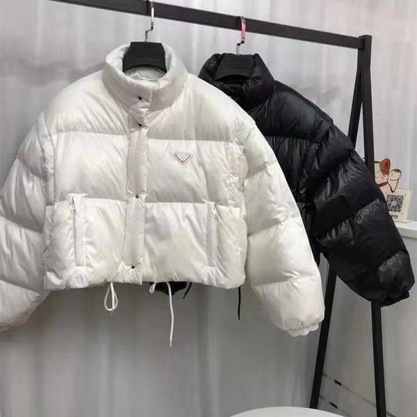 

women's down parkas convertible down jacket for women designer padded short coat winter detachable sleeves, Black