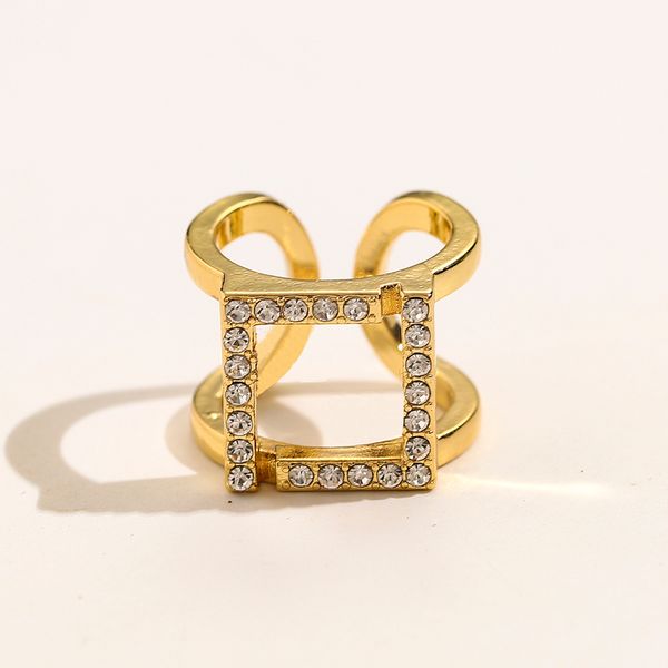 

wedding lovers gold rings european and american fashion designerbague for women lady party gift engagement jewelry adjustable open branded r, Slivery;golden