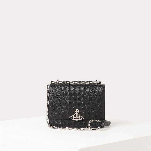 

women bag 2022 new high-grade texture vivian westwood empress dowager small square bag one shoulder diagonal bag2280