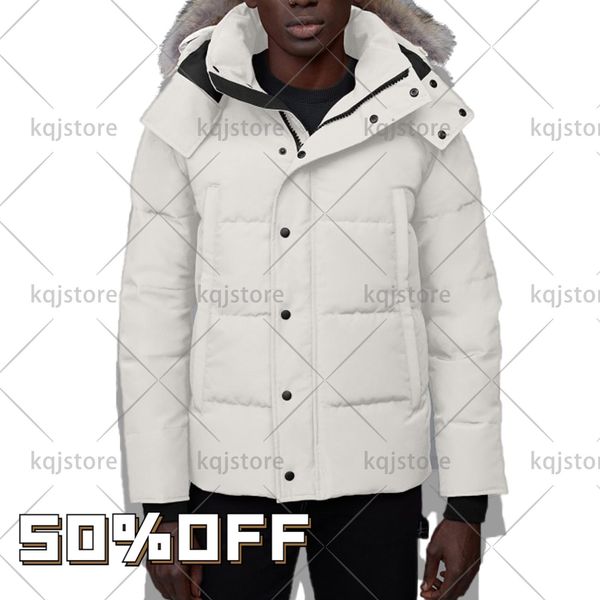 

new fashion fashion winter down jacket mans big wolf fur hooded thick warm classic cotton thickened parka outdoor coats coat upscale cas, Black