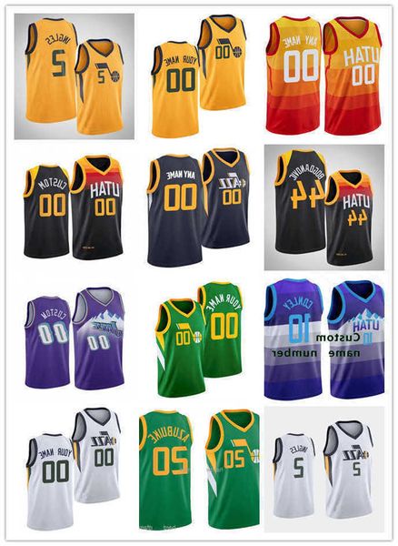 

75th custom mens women youth utah''jazz''bojan 44 bogdanovic udoka 20 azubuike 25 danuel house jr. 23 royce basketball j, Black;red