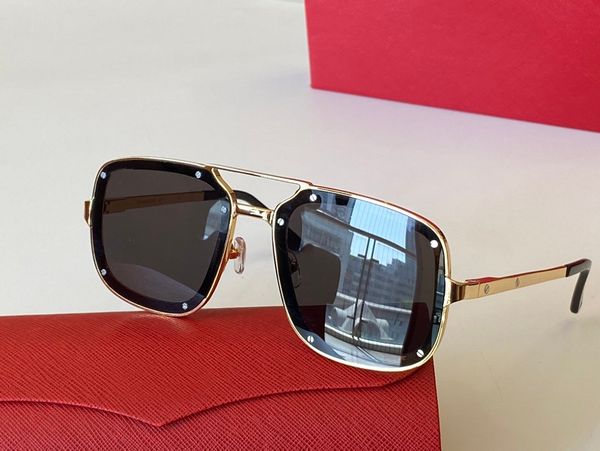 

aviation designer sunglasses for women mens unique double bridge metal frame gradient black blue square lens fashion female eyewear, White;black