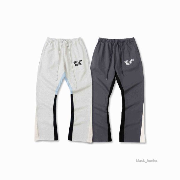 

mens pants sogd designer galery dept 22ss micro flare panel drawstring fleece pants vibe style minions ins, Black