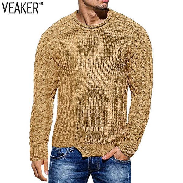 

men's sweaters 2021 new men's o-neck twist sweater pullover male autumn solid color slim fit sweaters long sleeve -3xl t220928, White;black