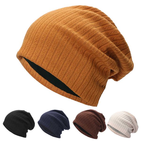 

stingy brim hats pullover hat striped jacquard double-layer net red live knitting pile 220928, Blue;gray