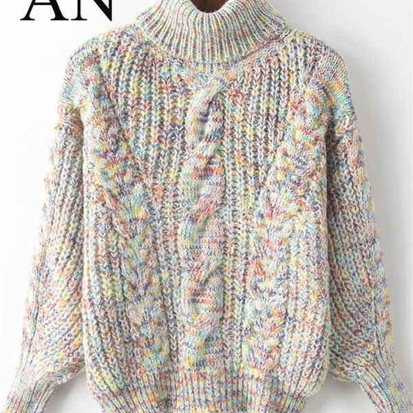 

womens sweaters pullover thick high neck loose oversized 220929, White;black
