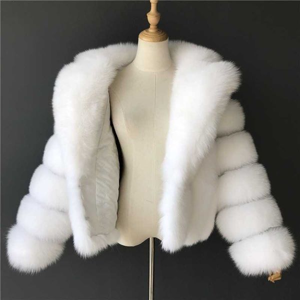 

women's fur faux coat imitation clothing 2022 spring and autumn v-neck c long-sleeved short t220928, Black