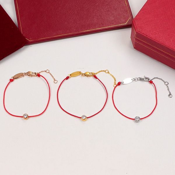 

High quality stainless steel designer rome tennis bangles color rope lock charity Red Thread Redline Bracelet chain ropes fashion jewelry lady party gifts