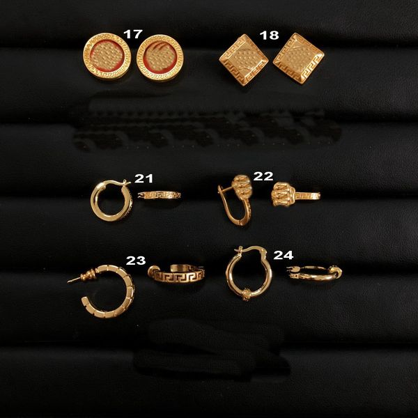 

fashion designed enamel earrings hoop women ear stud banshee medusa head portrait 18k gold plated starfish ladies earrings designer jewelry, Golden;silver