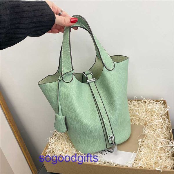 

women's designer bags genuine leather picotin lock herme handbags tote bag 2022 new south korean food basket bag versatile portable tot