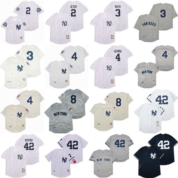 

1929 1939 1951 retro baseball 2 derek jeter jersey vintage 3 babe ruth 4 lou gehrig 42 mariano rivera 8 yogi berra 23 don mattingly 1995, Blue;black