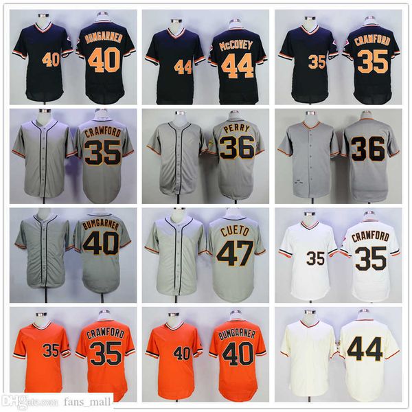 

man women youth mitchell and ness baseball jersey vintage 35 brandon 36 gaylord crawford perry 40 madison retro bumgarner willie mccovey joh, Blue;black
