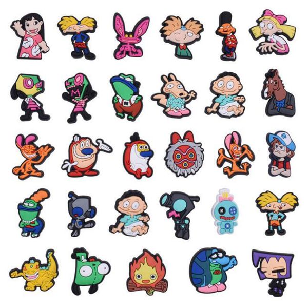 

wholesale rubber designer pvc shoes charm children charm croc shoe charms, White;pink