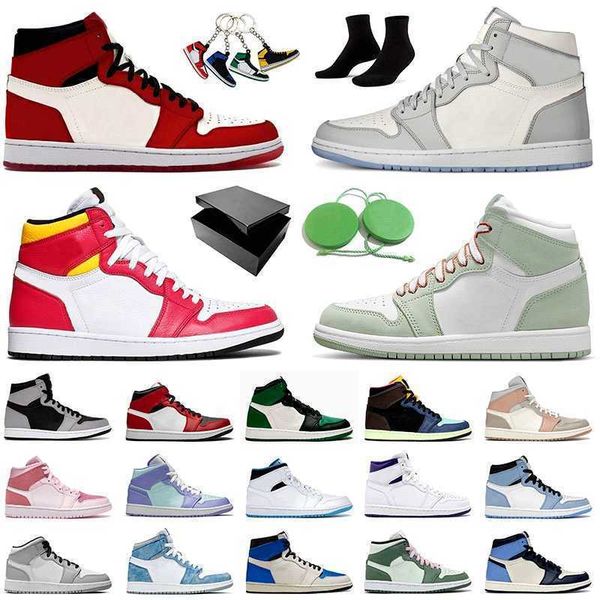 

with box original basketball shoes jumpman 1 1s high og court purple dutch green off cactus jack university blue mid seafoam pink white mens