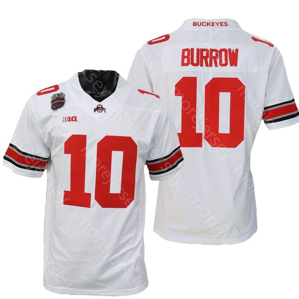 

ncaa college ohio state buckeyes football jersey joe burrow red white size s-3xl all ed embroidery, Black