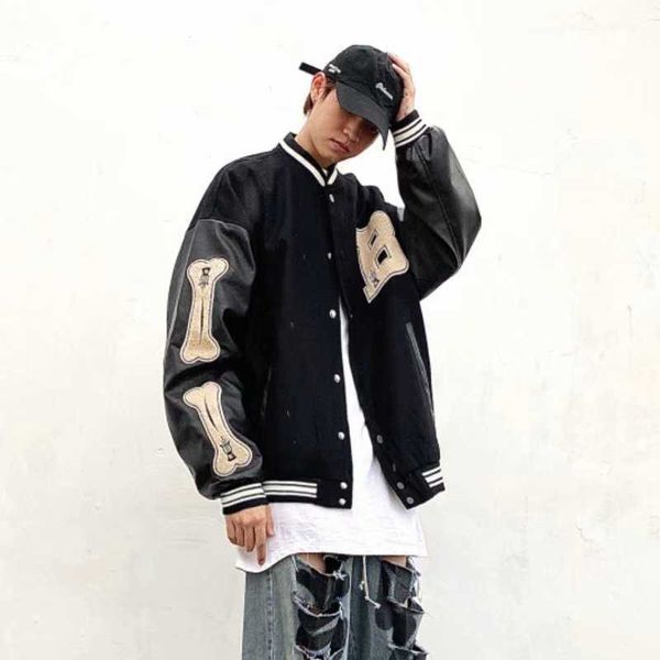 

high street coat men's designer jacket coats for man spring autumn hip hop baseball suit men loose jackets coat, Black;brown